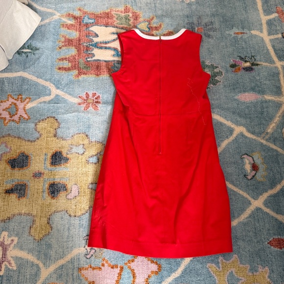 Lily Pulitzer aria Sleeveless Red Shift Dress with White Trim 6 - Picture 3 of 3